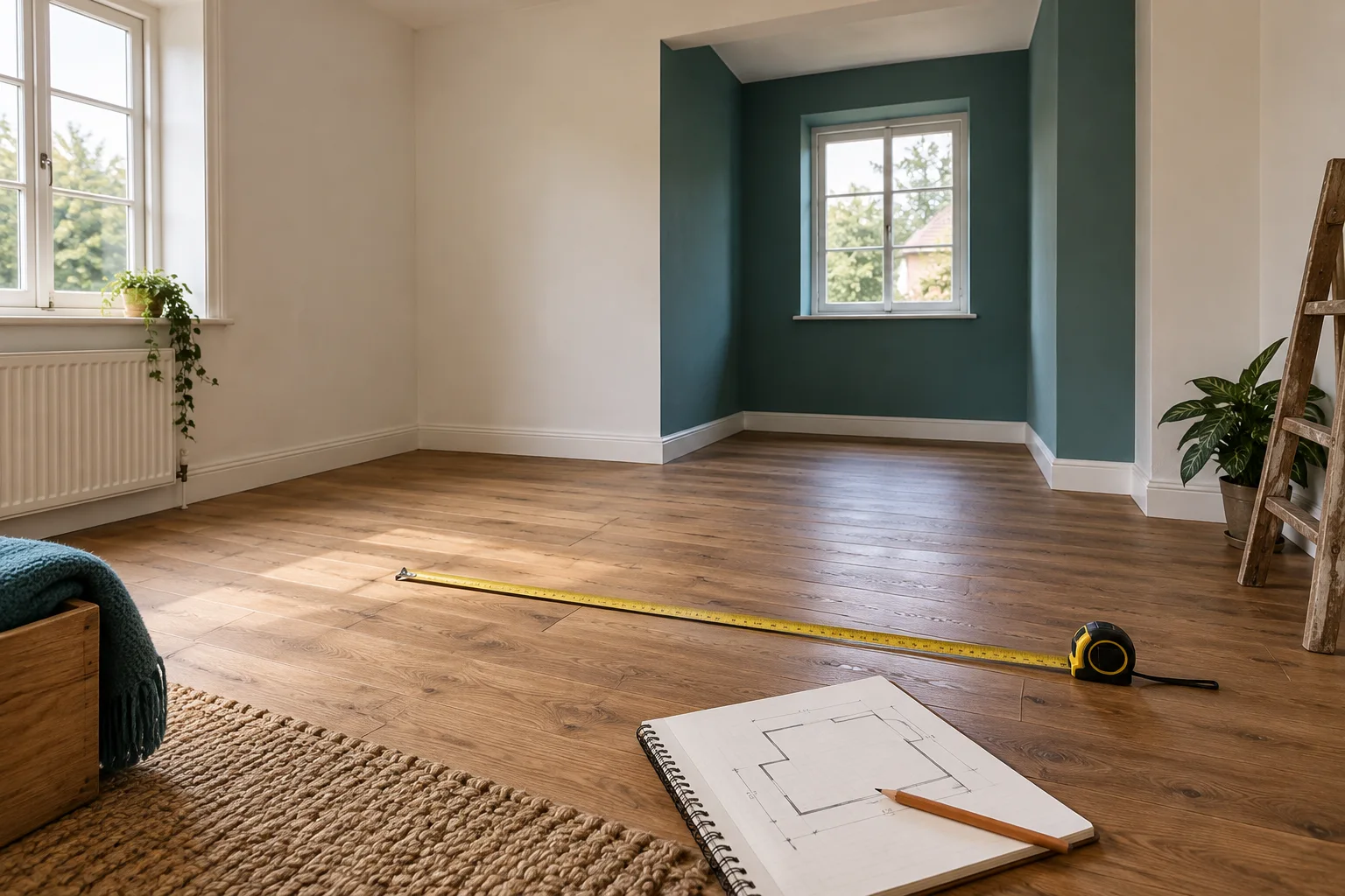 Measure a room for a reliable floor plan
