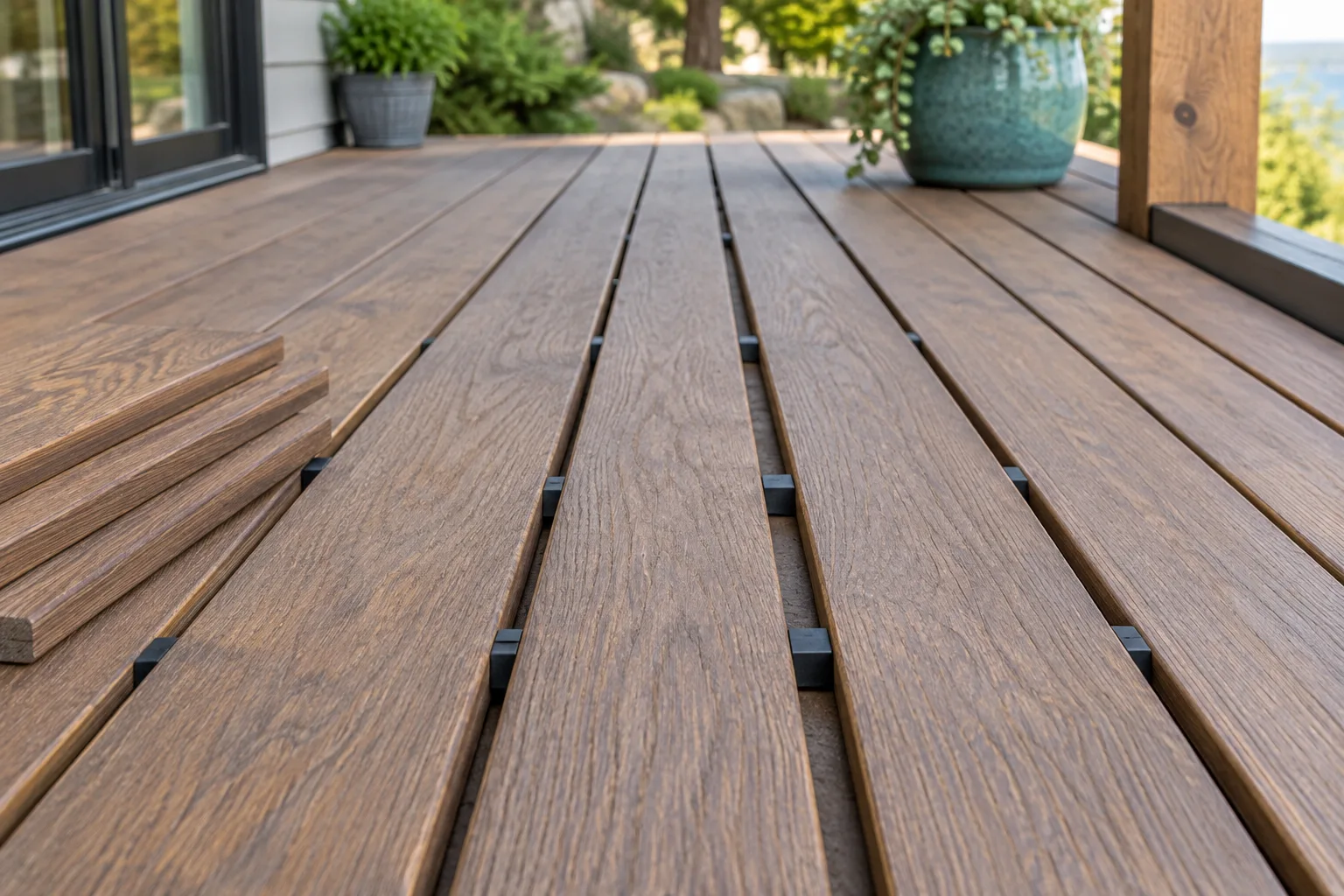 Deck board spacing: use the actual product guide