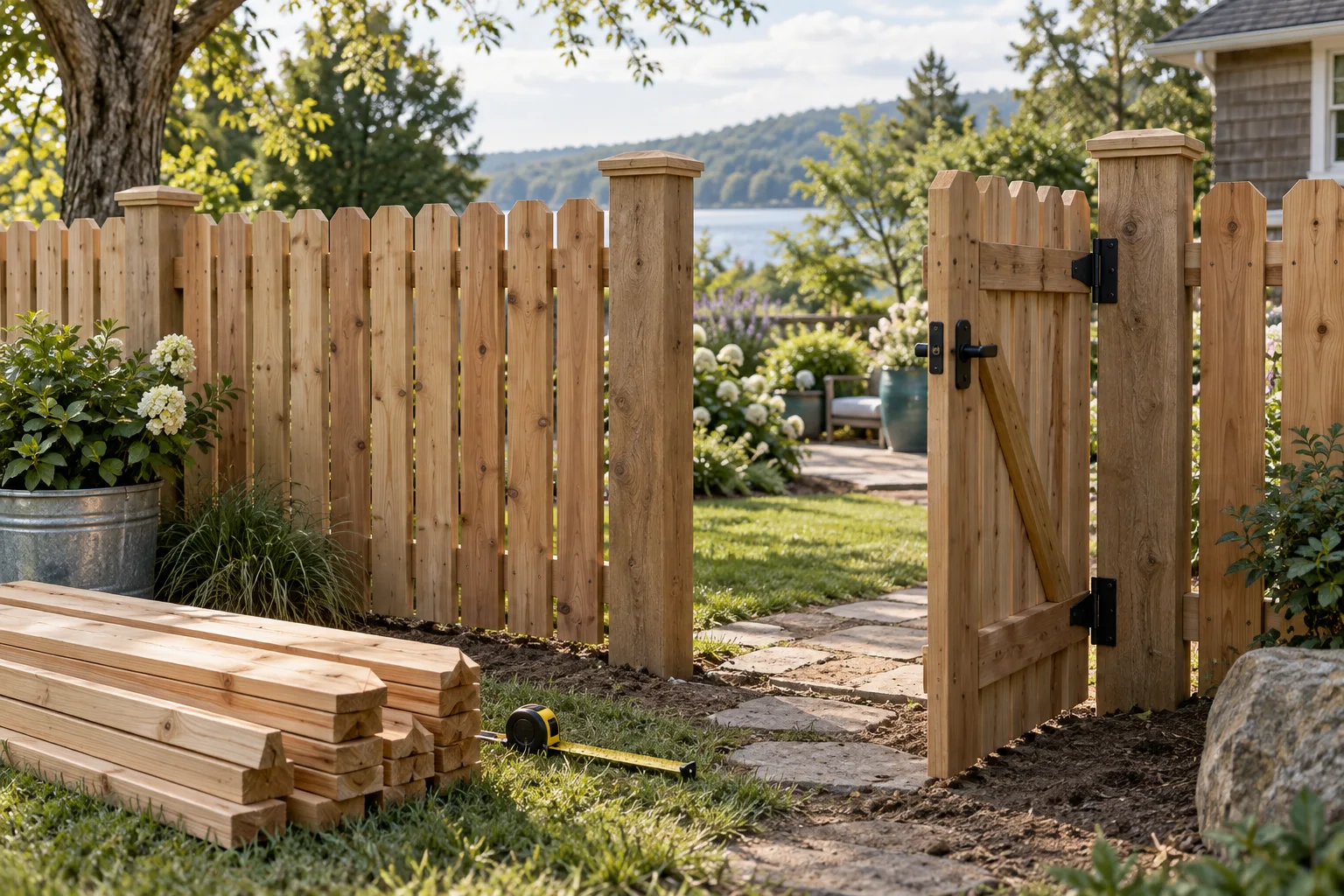 Estimate fence posts, panels and pickets separately