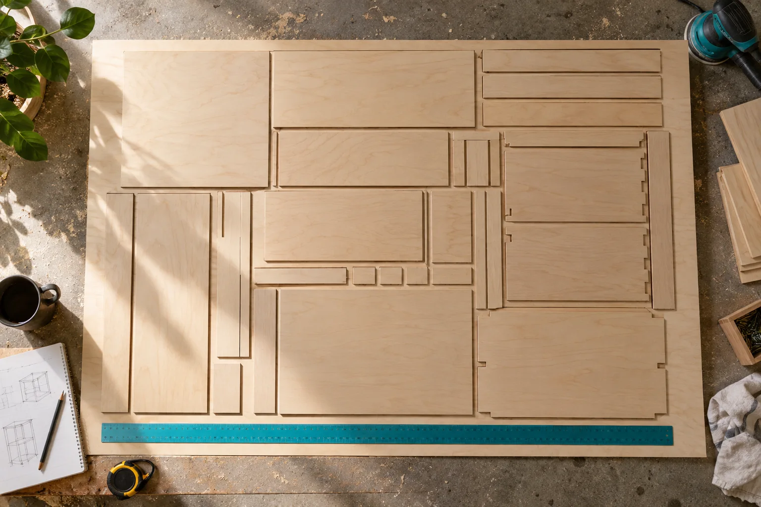 Optimise plywood layouts across several sheets